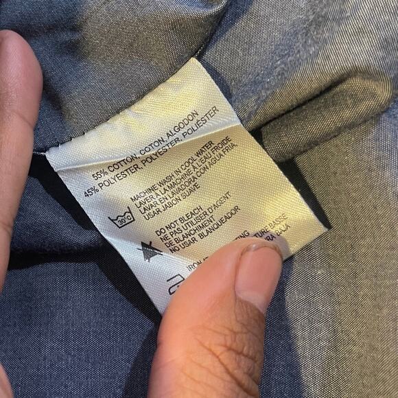 International Report Long Sleeve Blue Button Up Shirt Size XL Career Office - Picture 5 of 5